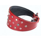 Genuine Leather Dog Collar with Diamante